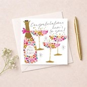 Congratulations Card - Champagne Toast
