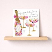 Congratulations Card - Champagne Toast