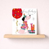 Birthday Card - Dog With Gifts Birthday Card - Dog With Gifts