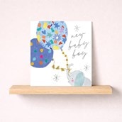 New Baby Card - Baby Boy Elephant New Baby Card - Baby Boy Elephant