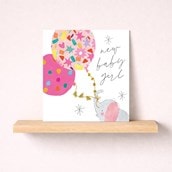 New Baby Card - Baby Girl Elephant New Baby Card - Baby Girl Elephant