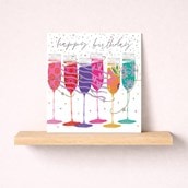 Birthday Card - Birthday Champagne Birthday Card - Birthday Champagne
