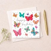 Birthday Card - Birthday Butterlies