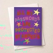 Open Card - All My Passwords Are Protected By Amnesia