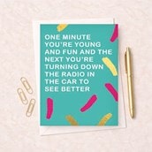 Open Card - One Minute You're Young And Fun Open Card - One Minute You're Young And Fun