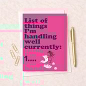 Open Card - List Of Things I'm Handling Well