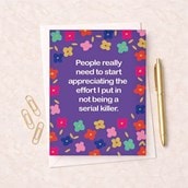 Open Card - Not Being A Serial Killer Open Card - Not Being A Serial Killer