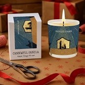 Vanilla Scented Christmas Candle - Nadolig Llawen Nativity