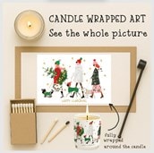 Vanilla Scented Christmas Candle - Walking The Dogs Vanilla Scented Christmas Candle - Walking The Dogs