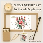 Vanilla Scented Christmas Candle - Group Of Girls