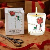 Vanilla Scented Christmas Candle - Christmas Flowers