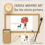 Vanilla Scented Christmas Candle - Christmas Flowers Vanilla Scented Christmas Candle - Christmas Flowers