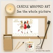 Vanilla Scented Christmas Candle - Tray Of Champagne Vanilla Scented Christmas Candle - Tray Of Champagne