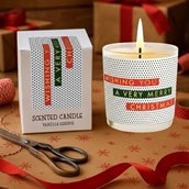 Vanilla Scented Christmas Candle - Wishing You A Very Merry Christmas