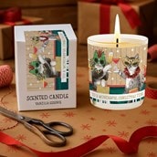 Vanilla Scented Christmas Candle - Party Cats
