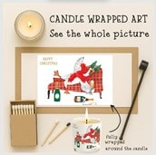 Vanilla Scented Christmas Candle - Goose Drinking Champagne