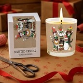 Vanilla Scented Christmas Candle - Christmas Cats