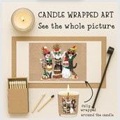 Vanilla Scented Christmas Candle - Christmas Cats Vanilla Scented Christmas Candle - Christmas Cats