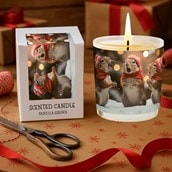 Vanilla Scented Christmas Candle - Caroling Squirrels