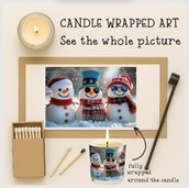 Vanilla Scented Christmas Candle - Snowmen Vanilla Scented Christmas Candle - Snowmen