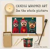 Vanilla Scented Christmas Candle - Wrapped Up Dogs