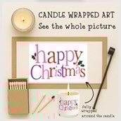 Vanilla Scented Christmas Candle - Happy Christmas