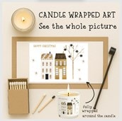 Vanilla Scented Christmas Candle - Happy Christmas Houses Vanilla Scented Christmas Candle - Happy Christmas Houses