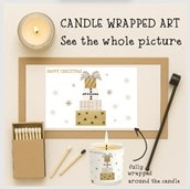 Vanilla Scented Christmas Candle - Happy Christmas Stack Of Presents Vanilla Scented Christmas Candle - Happy Christmas Stack Of Presents