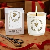 Vanilla Scented Christmas Candle - Gold Wreath