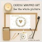 Vanilla Scented Christmas Candle - Gold Wreath Vanilla Scented Christmas Candle - Gold Wreath