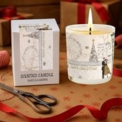 Vanilla Scented Christmas Candle - Couple In A Winter Wonderland