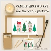 Vanilla Scented Christmas Candle - Christmas Trees & Houses Vanilla Scented Christmas Candle - Christmas Trees & Houses