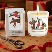 Vanilla Scented Christmas Candle - Dogs On A Sleigh