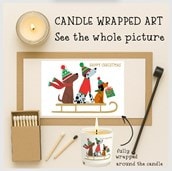 Vanilla Scented Christmas Candle - Dogs On A Sleigh