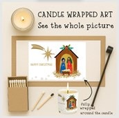 Vanilla Scented Christmas Candle - Navity Scene