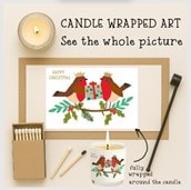 Vanilla Scented Christmas Candle - Two Robins Vanilla Scented Christmas Candle - Two Robins