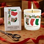 Vanilla Scented Christmas Candle - Cats In Christmas Stockings Vanilla Scented Christmas Candle - Cats In Christmas Stockings