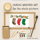 Vanilla Scented Christmas Candle - Cats In Christmas Stockings Vanilla Scented Christmas Candle - Cats In Christmas Stockings