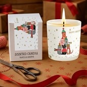 Vanilla Scented Christmas Candle - Christmas Cats Vanilla Scented Christmas Candle - Christmas Cats