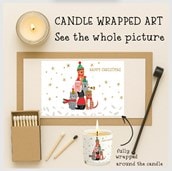 Vanilla Scented Christmas Candle - Christmas Cats Vanilla Scented Christmas Candle - Christmas Cats