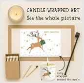 Vanilla Scented Christmas Candle - Reindeer Vanilla Scented Christmas Candle - Reindeer