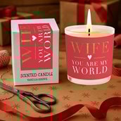 Vanilla Scented Christmas Candle - Wife You Are My World