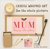 Vanilla Scented Christmas Candle - Mum Happy Christmas