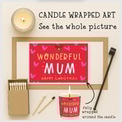 Vanilla Scented Christmas Candle - Wonderful Mum Vanilla Scented Christmas Candle - Wonderful Mum