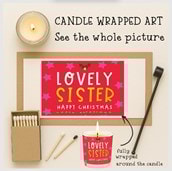 Vanilla Scented Christmas Candle - Lovely Sister Vanilla Scented Christmas Candle - Lovely Sister