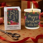 Vanilla Scented Christmas Candle - With Love