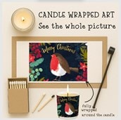 Vanilla Scented Christmas Candle - Merry Christmas Robin Vanilla Scented Christmas Candle - Merry Christmas Robin