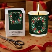 Vanilla Scented Christmas Candle - Robins On A Wreath Vanilla Scented Christmas Candle - Robins On A Wreath