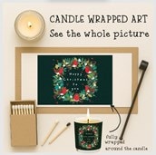 Vanilla Scented Christmas Candle - Robins On A Wreath Vanilla Scented Christmas Candle - Robins On A Wreath