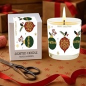 Vanilla Scented Christmas Candle - Grandma Christmas Baubles Vanilla Scented Christmas Candle - Grandma Christmas Baubles